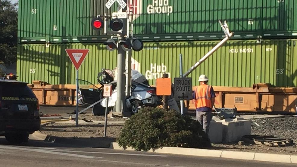 Person killed after train strikes car in Kingsburg KMPH