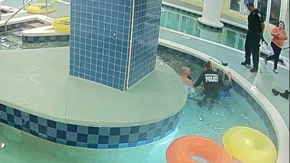 Surveillance video shows boy nearly drown in lazy river WPDE