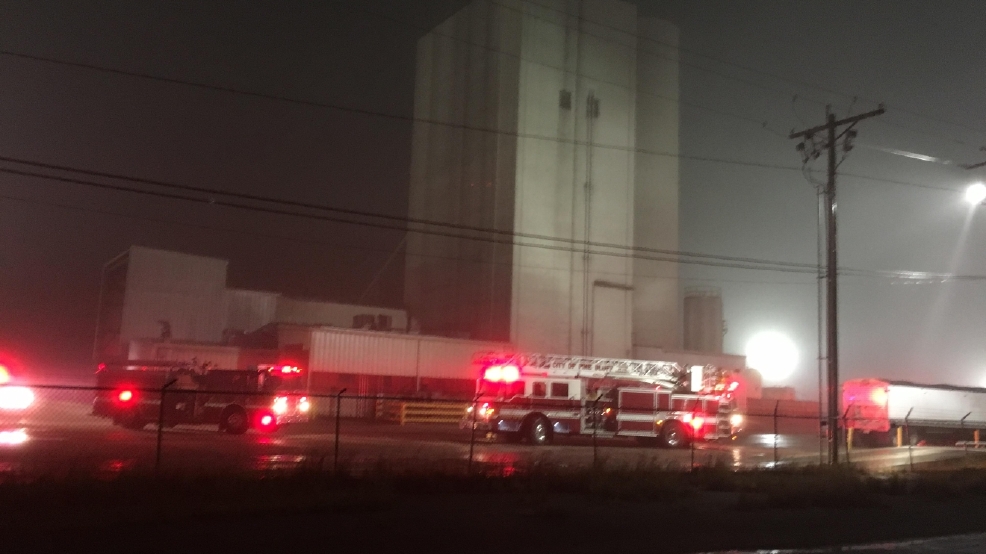 Pine Bluff fire crews monitor fire after explosion at Tyson Blend Plant