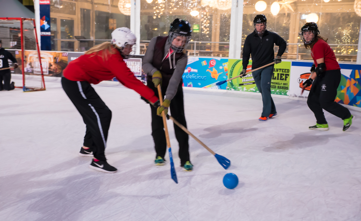 Broomball Is One Of The Best Options For Outdoor Exercise In Winter