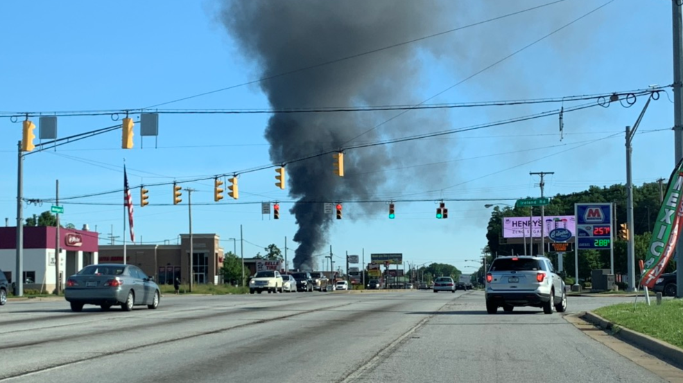 Crews battle fire at Paul's Auto Yard WSBT