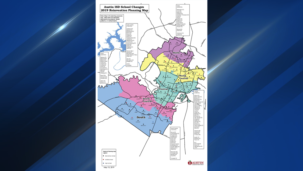 Austin ISD releases final map of school changes, which could include