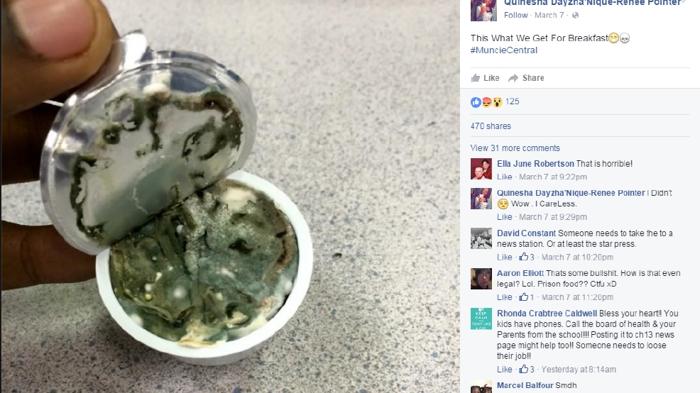 Going Viral Student pic of moldy cream cheese cup WSYX
