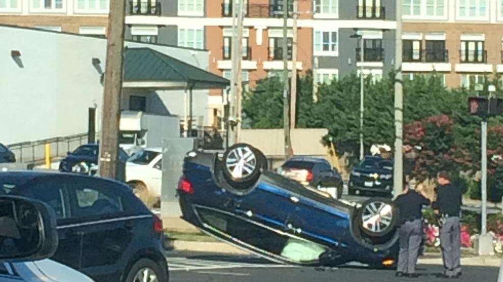 Car overturns in downtown Towson WBFF