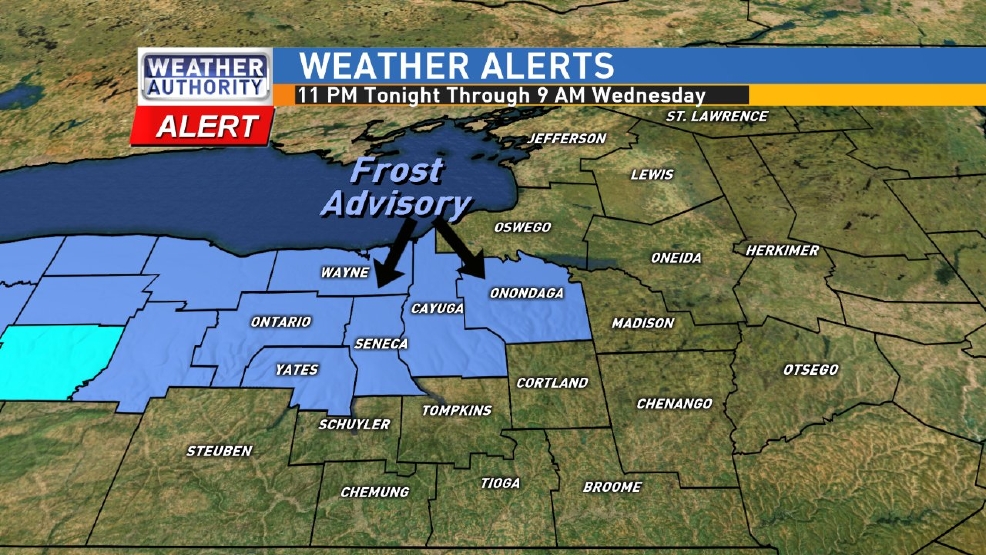 Frost ADVISORY for parts of CNY, many more areas receive frost WSTM