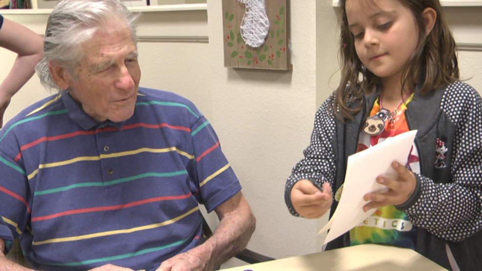 Young Girls Work With Senior Citizens To Make Holiday Cards Wgfl