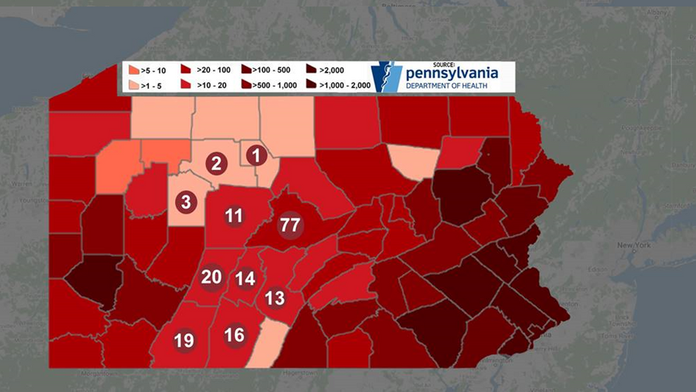 DOH Cambria, Centre counties report additional deaths as PA's COVID19