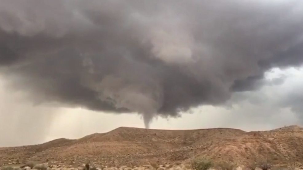 Possible tornado seen roughly 50 miles north of Las Vegas KSNV
